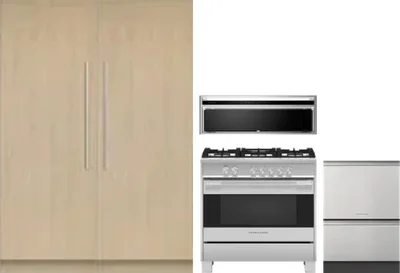 5 Piece Package Includes Refrigerator, Freezer, Range, Hood And Dishwasher